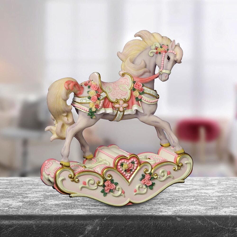 2017 Hearts and Roses Musical Rocking Horse - Picture 2 of 2